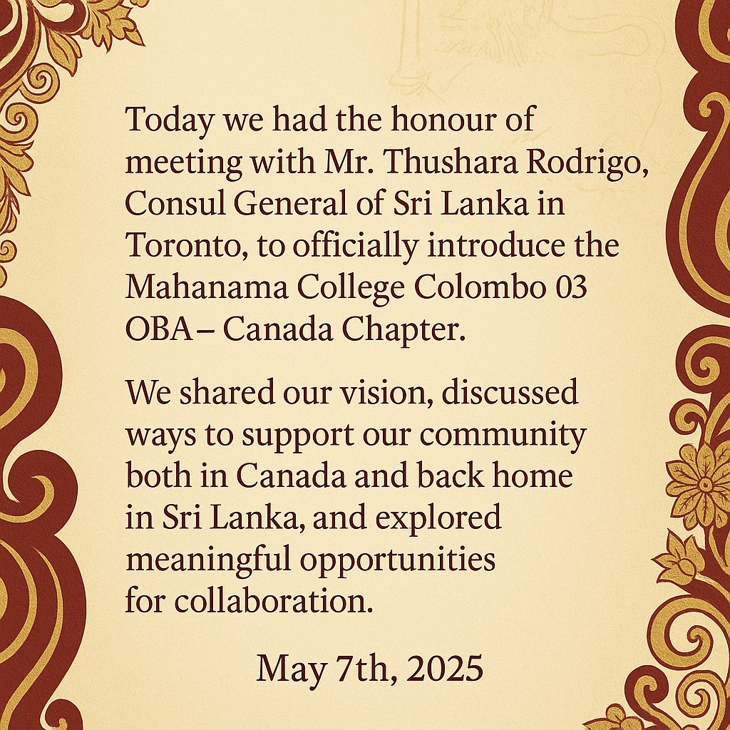 Meeting Consulate General of Sri Lanka in Toronto - Photo 2